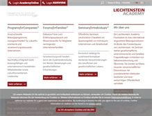 Tablet Screenshot of liechtenstein-academy.com